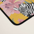 Striped For Life | Zebra Mango Forest | Modern Bohemian Wildlife Jungle | Botanical Nature Desk Mat Gallery Image 4