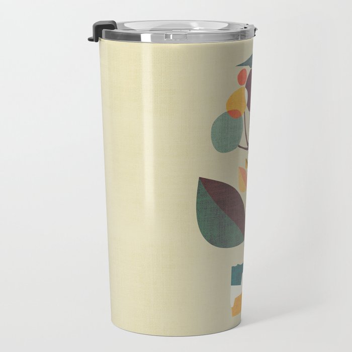 Potted plant with a bird Travel Mug Gallery Image 3