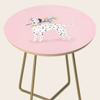 Dalmatian with Lemon Tree in Pink Side Table Gallery Image 2