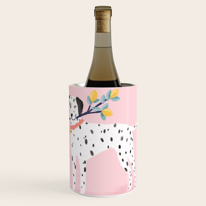 Dalmatian with Lemon Tree in Pink Wine Chiller Gallery Image 1