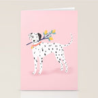 Dalmatian with Lemon Tree in Pink Stationery Card Gallery Image 2