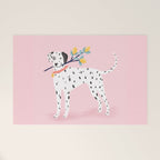 Dalmatian with Lemon Tree in Pink Welcome Mat Gallery Image 1