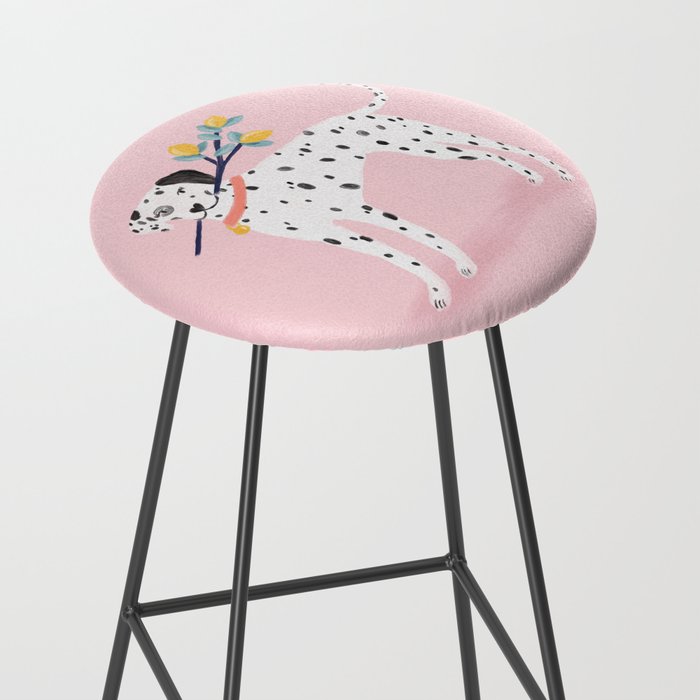 Dalmatian with Lemon Tree in Pink Stool Gallery Image 2