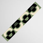 Mid Century Modern Decor 114 Black and Sage Green Table Runner Gallery Image 3
