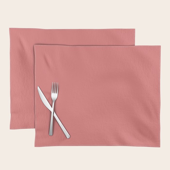 Boca Solid Shades - Dusty Rose Placemat Gallery Image 1