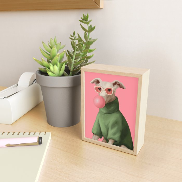 Bubblegum Pup Mini Art Print Gallery Image 2