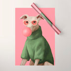 Bubblegum Pup Wrapping Paper Gallery Image 1