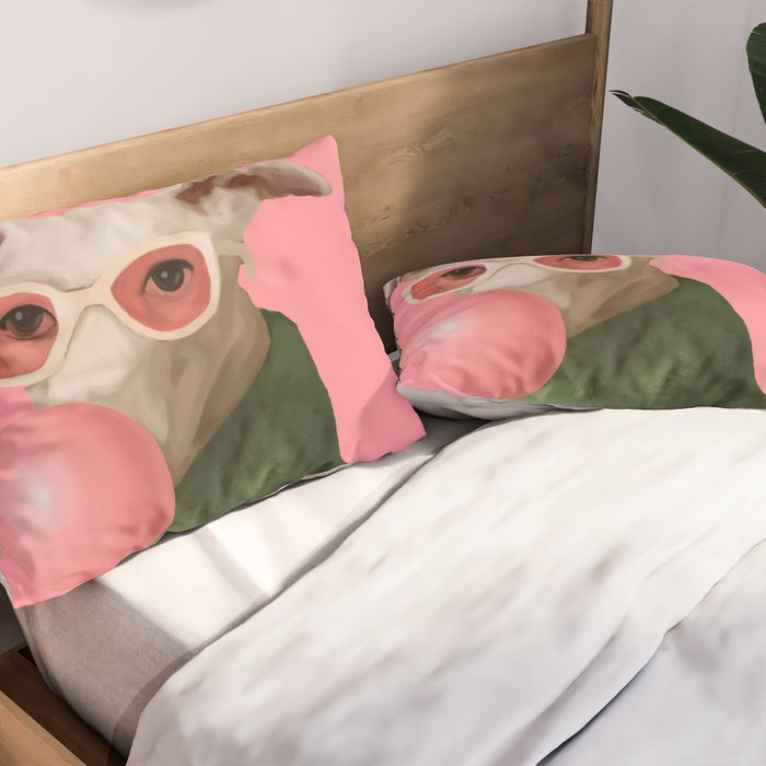 Bubblegum Pup Pillow Sham Gallery Image 2