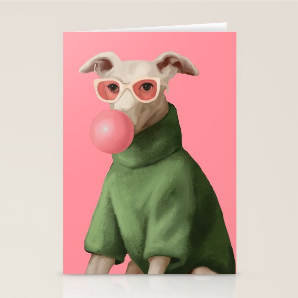 Bubblegum Pup Stationery Card Gallery Image 2