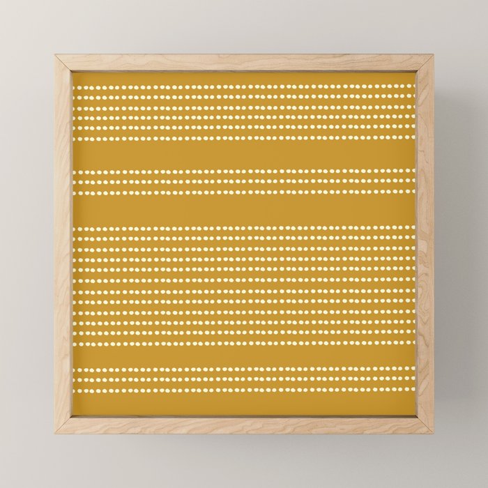 Spotted, African Pattern in Yellow Mini Art Print Gallery Image 1