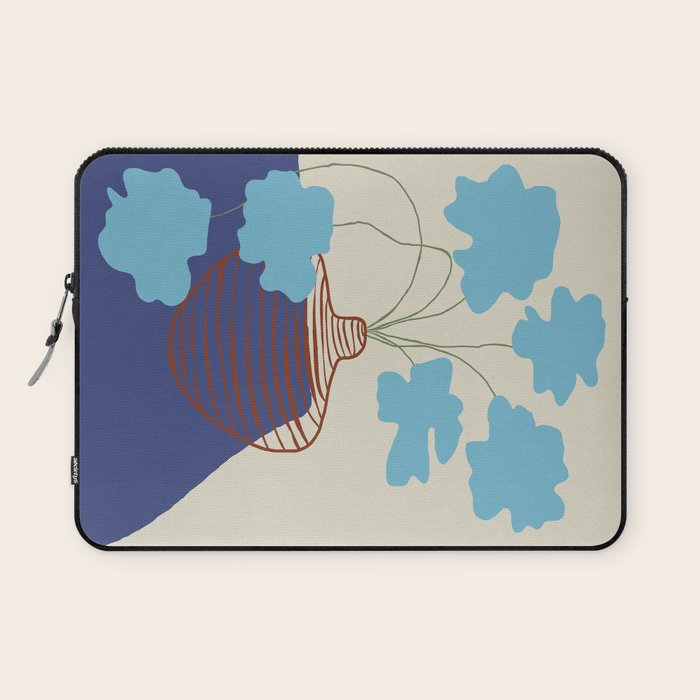 Blue Blooming Laptop Sleeve Gallery Image 1