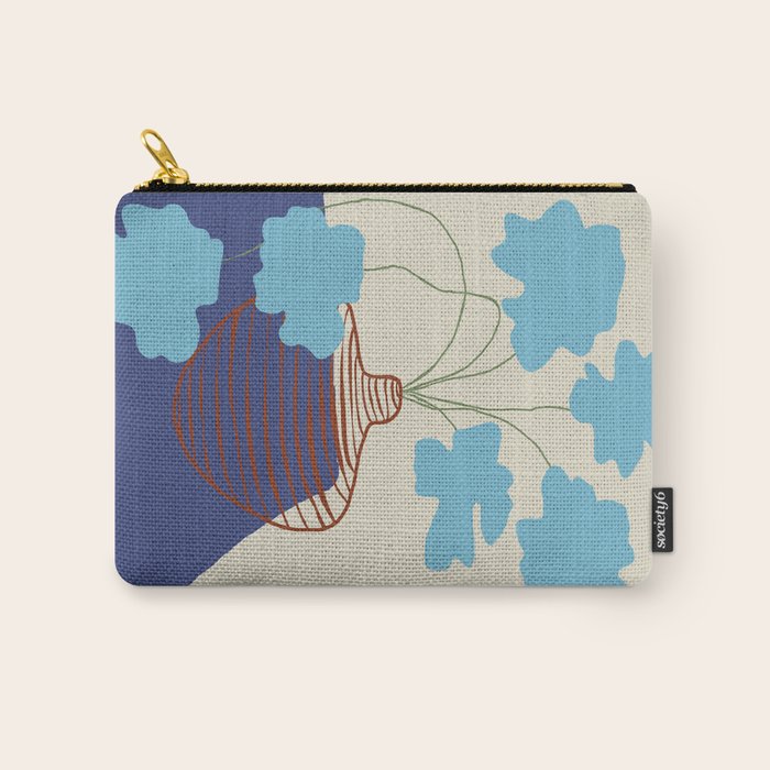 Blue Blooming Carry All Pouch Gallery Image 1