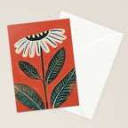 Folk Daisy Botanical Art Stationery Card Gallery Image 2