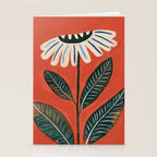 Folk Daisy Botanical Art Stationery Card Gallery Image 2