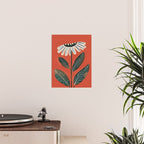 Folk Daisy Botanical Art Poster Gallery Image 2