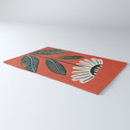 Folk Daisy Botanical Art Rug Gallery Image 3