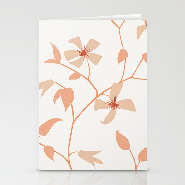 Floral Clematis Vine Stationery Card Gallery Image 2