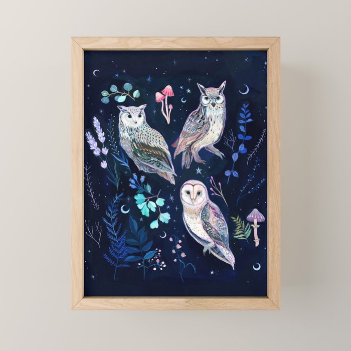 Night Owls Mini Art Print Gallery Image 1