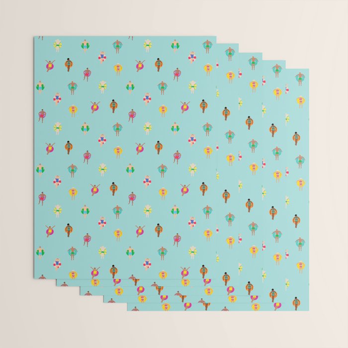 Pool Floating Wrapping Paper Gallery Image 3
