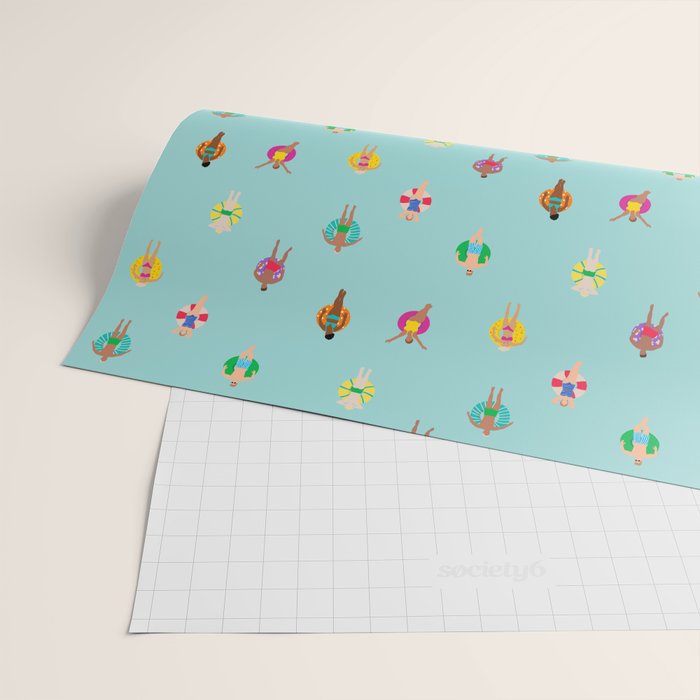 Pool Floating Wrapping Paper Gallery Image 2