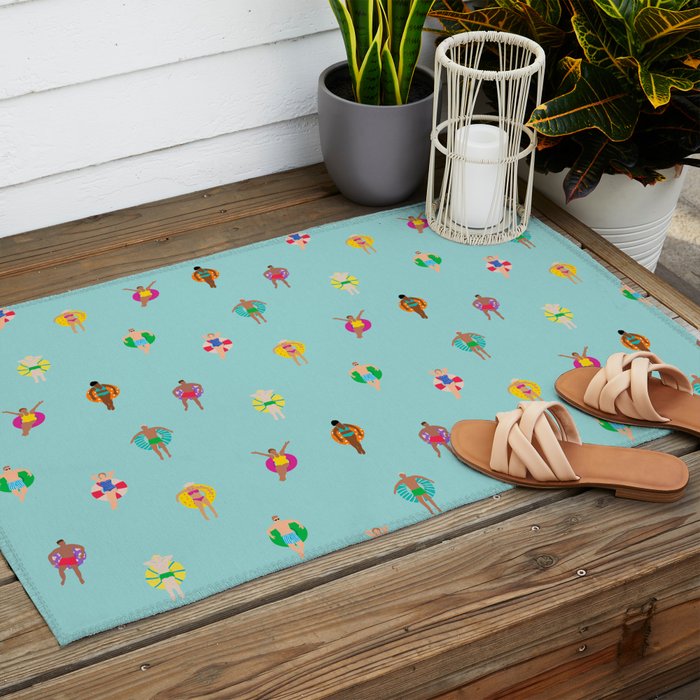 Pool Floating Outdoor Rug Gallery Image 2