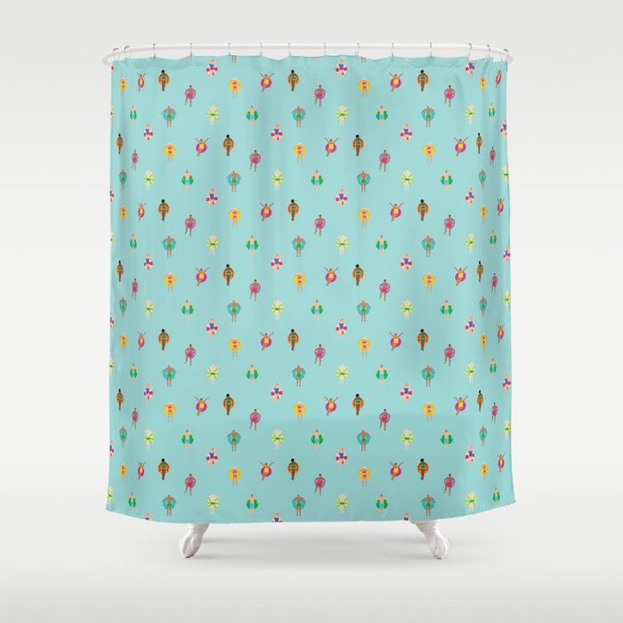 Pool Floating Shower Curtain Gallery Image 1