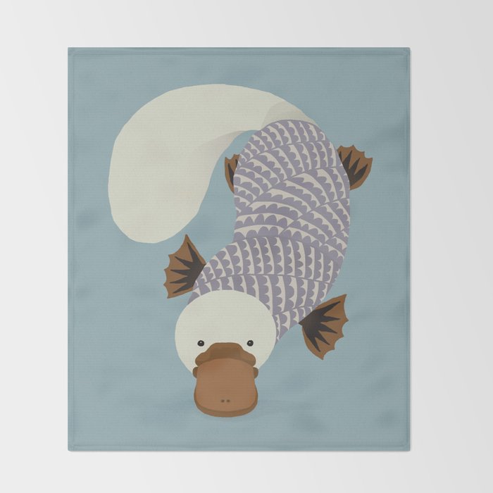 Whimsical Platypus Throw Blanket Gallery Image 2