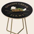 English Cream Golden Retriever Dog Farm Cart Vintage Style Art Side Table Gallery Image 2