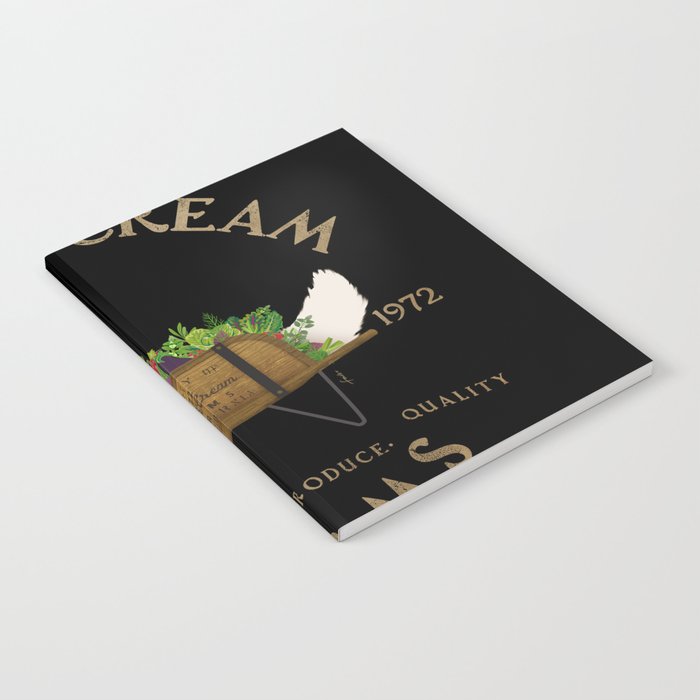 English Cream Golden Retriever Dog Farm Cart Vintage Style Art Notebook Gallery Image 2