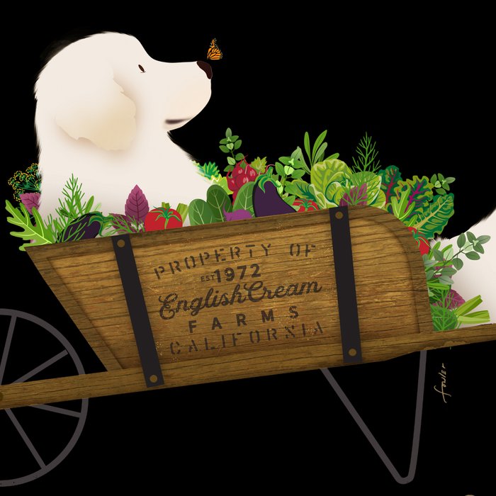 English Cream Golden Retriever Dog Farm Cart Vintage Style Art Coffee Mug Gallery Image 2