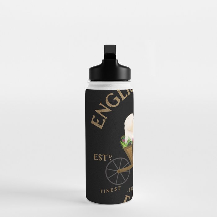 English Cream Golden Retriever Dog Farm Cart Vintage Style Art Water Bottle Gallery Image 3