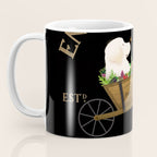English Cream Golden Retriever Dog Farm Cart Vintage Style Art Coffee Mug Gallery Image 3