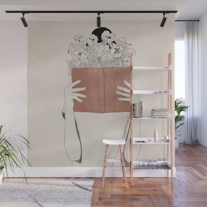 The Dreamer Line Art Wall Mural Gallery Image 1