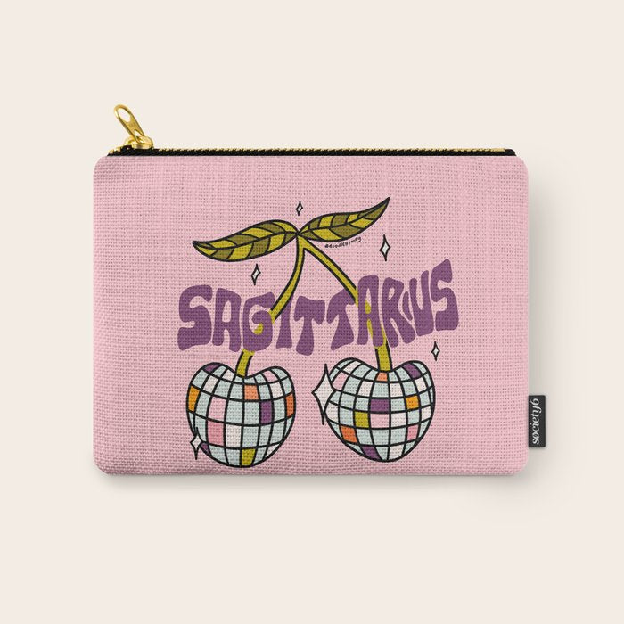 Sagittarius Cherries Carry All Pouch Gallery Image 1