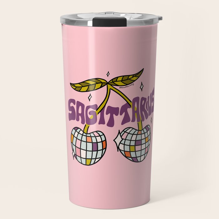 Sagittarius Cherries Travel Mug Gallery Image 1