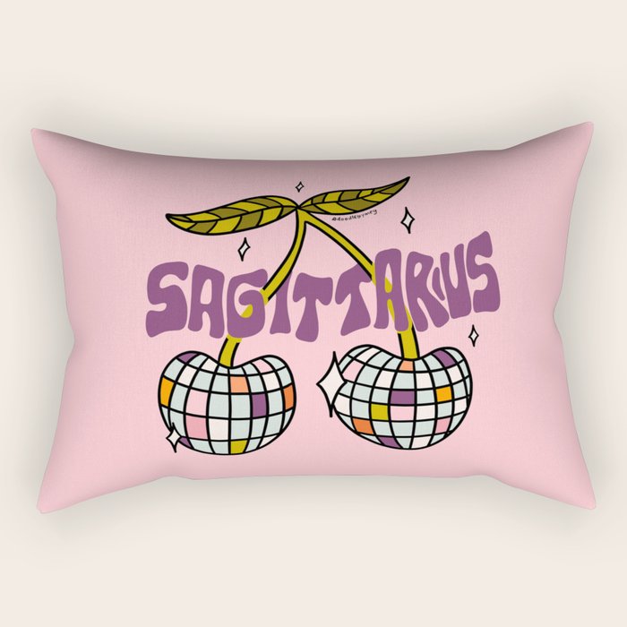 Sagittarius Cherries Rectangular Pillow Gallery Image 1