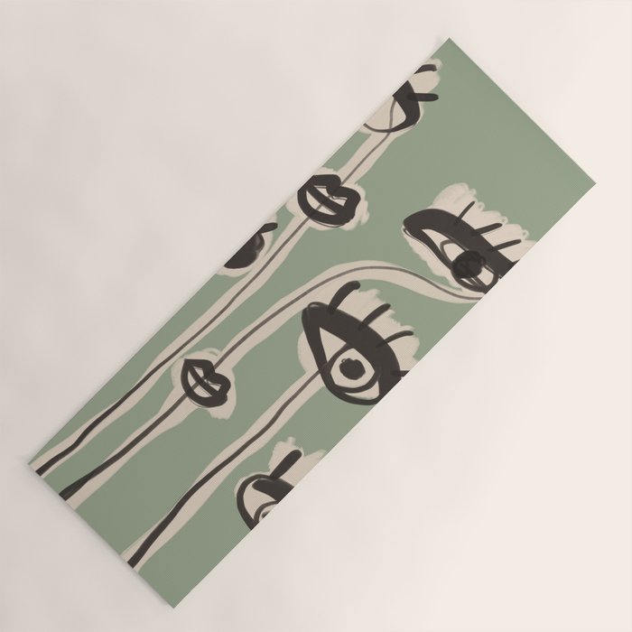 Abstract line art eyes 7 Yoga Mat Gallery Image 1