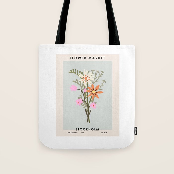 Flower Market. Stockholm Tote Bag Gallery Image 1