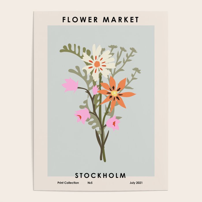 Flower Market. Stockholm Poster Gallery Image 4