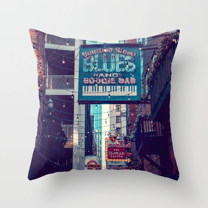 Historic Printer's Alley Nashville Tennessee Throw Pillow Gallery Image 1