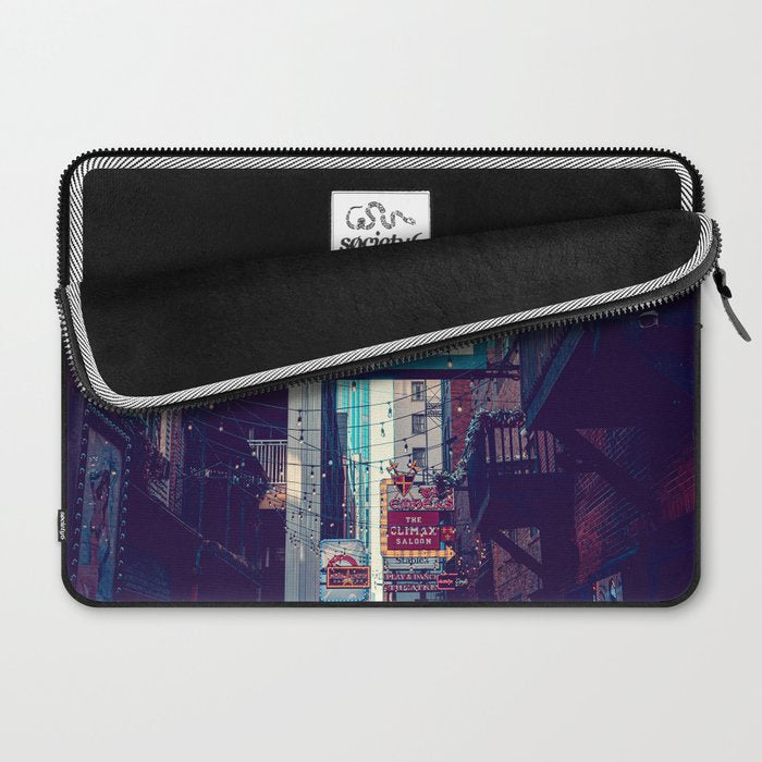 Historic Printer's Alley Nashville Tennessee Laptop Sleeve Gallery Image 2