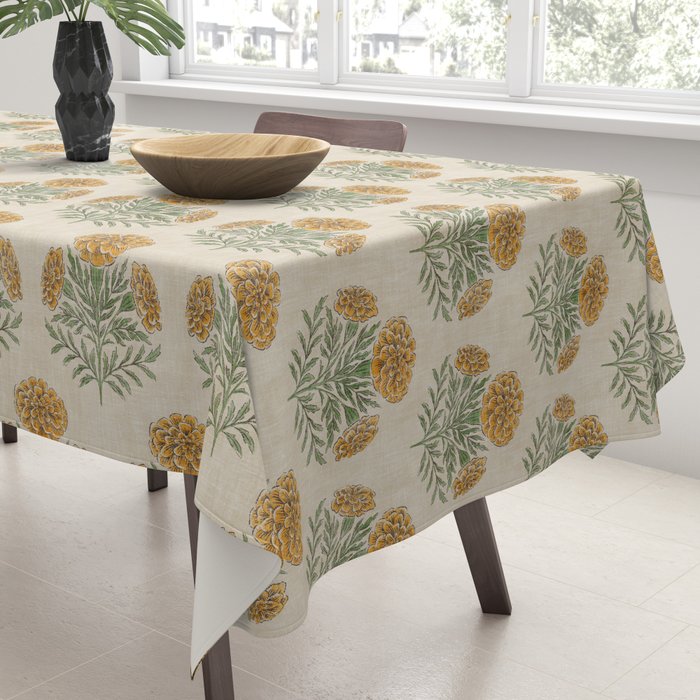 Marigold - golden yellow Tablecloth Gallery Image 3
