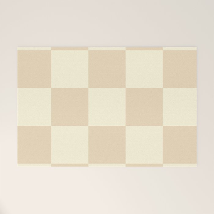 Muted Checkerboard Welcome Mat Gallery Image 1