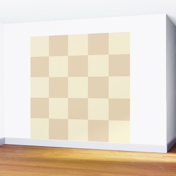 Muted Checkerboard Wall Mural Gallery Image 2