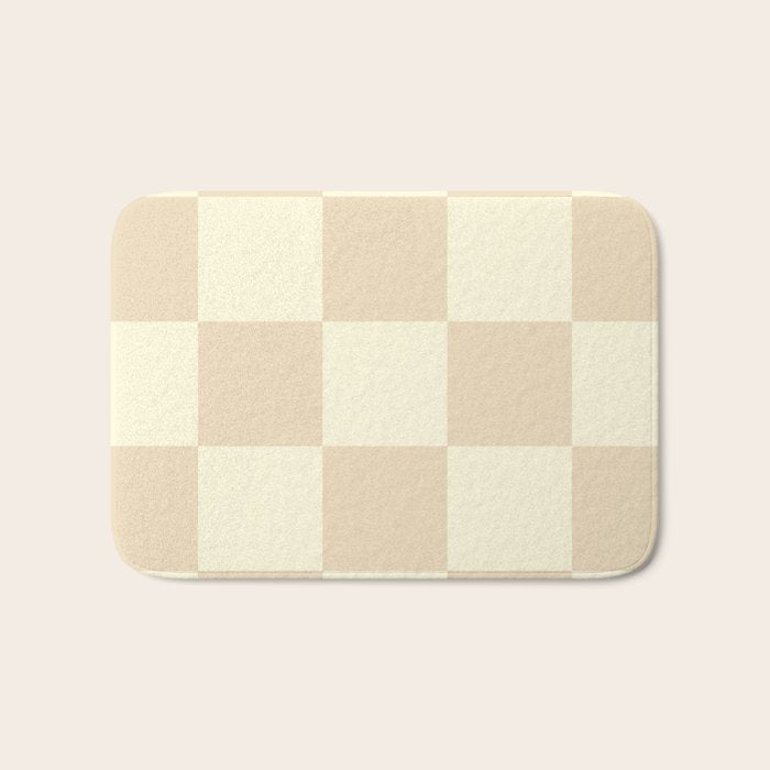 Muted Checkerboard Bath Mat Gallery Image 1