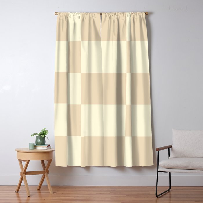 Muted Checkerboard Window Curtain Gallery Image 1