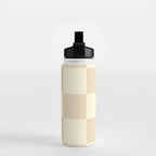 Muted Checkerboard Water Bottle Gallery Image 2