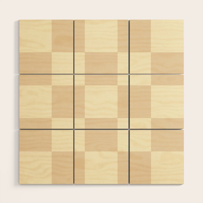 Muted Checkerboard Wood Wall Art Gallery Image 1
