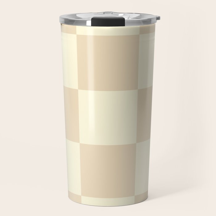 Muted Checkerboard Travel Mug Gallery Image 1