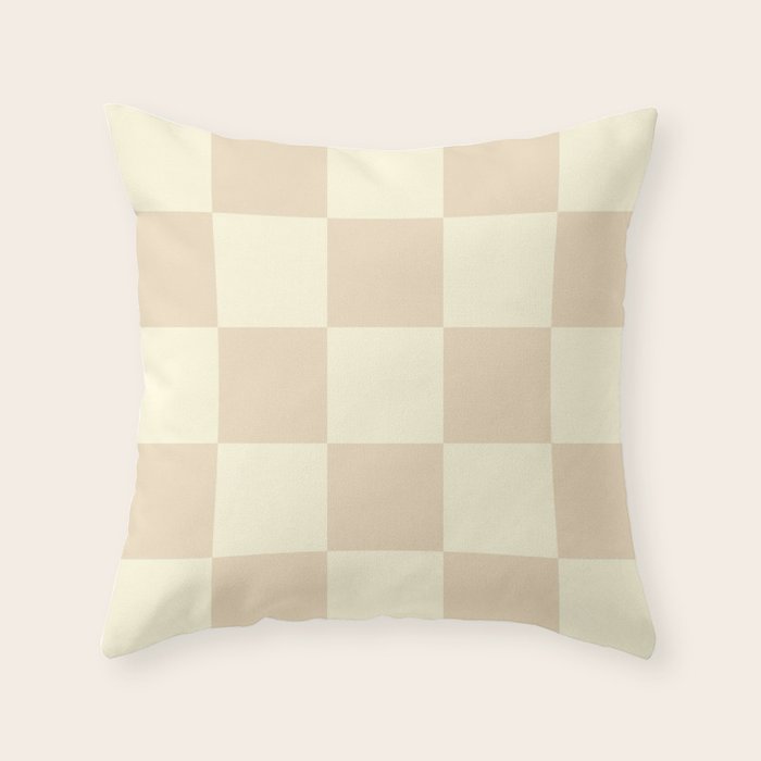 Muted Checkerboard Throw Pillow Gallery Image 6